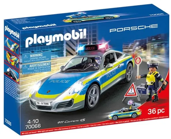 Playmobil Porsche - Porsche 911 Carrera 4S Policía - Blanco