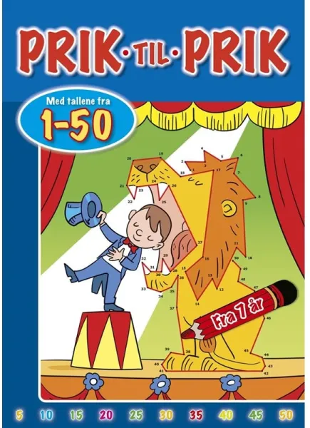 Conecta los puntos con los números del 1 al 50 (Circo) - Hobby - folleto