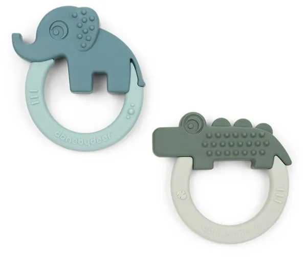 Mordedor 2 uds Deer friends Verde/Azul