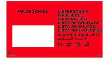 Bolsillo para albaranes Docustick autoadhesivo con impresión en 10 idiomas C65 225 mm x 122 mm