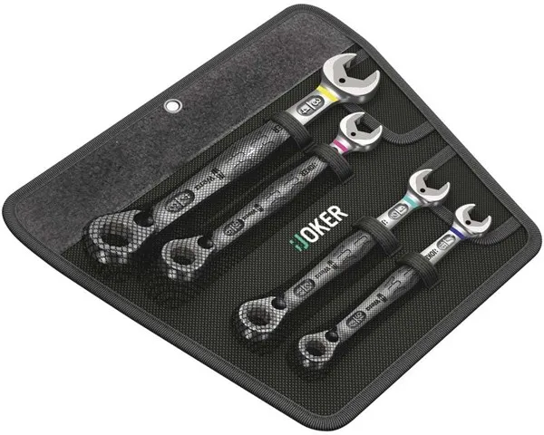 Wera Joker Switch Llave combinada y juego de carraca de anillo, tamaño en pulgadas, 4 piezas