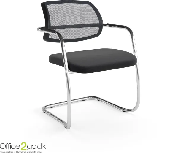 Silla Gama - respaldo de malla - base en voladizo