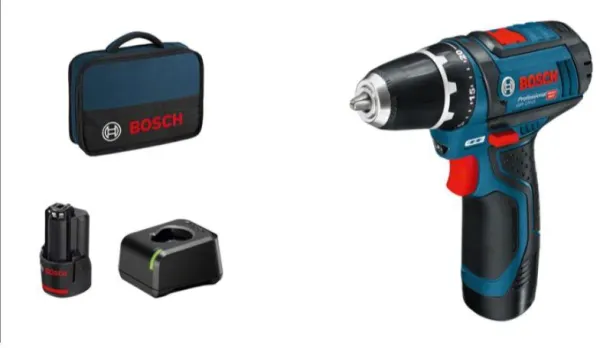 Bosch 12V Atornilladora GSR 12V-15 2X2,0AH 1XGAL 12V-20 TAS